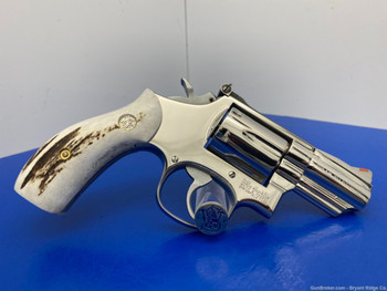 1987 Smith Wesson 66-2 357mag 2.5" *BREATHTAKING MIRRORED BRIGHT STAINLESS*