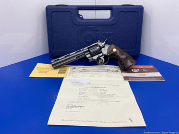 1982 Colt Python ROYAL BLUE 6" *COLT FACTORY LETTER INCLUDED* Awesome Snake