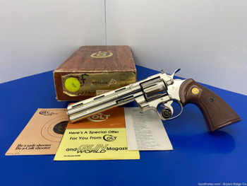 1978 Colt Python .357Mag 6" *ULTRA SCARCE NICKEL MODEL* Absolutely GORGEOUS