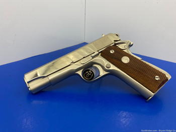 1968 Colt Super 38 Pre Series 70 .38 Super Nickel 5" *ULTRA RARE NICKEL* 