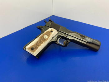 1947 Colt Super 38 .38 Super Blue 5" * GENUINE STAG GRIPS*