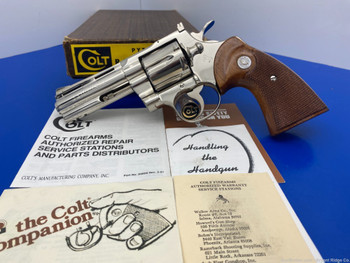 1969 Colt Python .357 Mag Nickel 4" *LEGENDARY COLT SNAKE SERIES!*