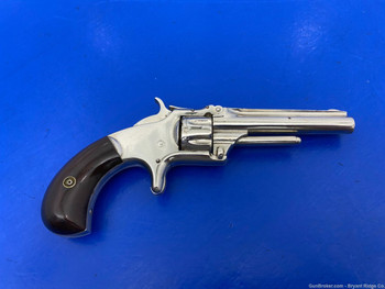 Smith Wesson Model 1 3rd Issue Nickel .22RF Short *AWESOME 7-SHOT REVOLVER*