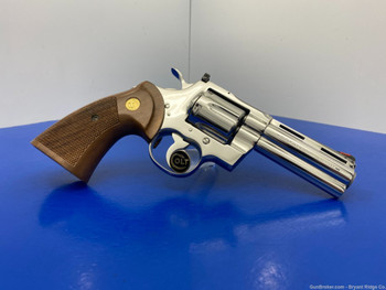 1985 Colt Python .357Mag 4" *ABSOLUTELY BREATHTAKING BRIGHT STAINLESS*