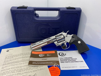 1989 Colt Python .357mag *ABSOLUTELY BREATHTAKING BRIGHT STAINLESS* Amazing