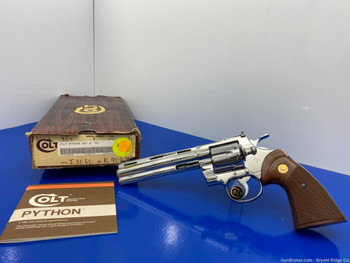 1982 Colt Python .357 Mag *BREATHTAKING BRIGHT STAINLESS FINISH* Amazing!!