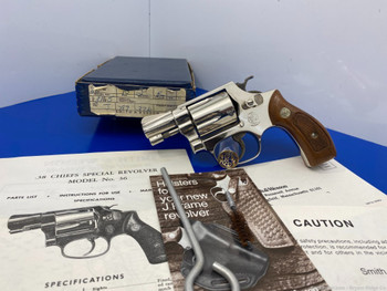 1981 Smith Wesson 36 No-Dash .38spl Nickel 2" *EARLY PINNED BARREL MODEL*