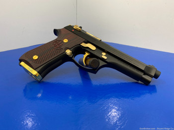 Beretta 92FS 9mm Blue 5" *CUSTOM BERETTA 92FS WITH 18K GOLD ACCENTS*