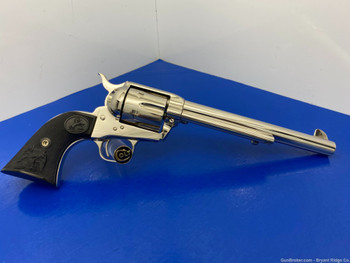 1990 Colt Single Action Army .45 LC Nickel 7 1/2" *SIMPLY STUNNING COLT*