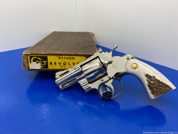 1969 Colt Python 2 1/2' *RARE & DESIRABLE NICKEL MODEL* Breathtaking!!!!