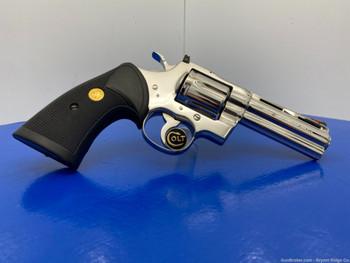  1985 Colt Python .357 Mag 4" *FACTORY "ULTIMATE" BRIGHT STAINLESS FINISH*