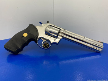 1991 Colt King Cobra .357 Mag 6" *BREATHTAKING BRIGHT STAINLESS* Amazing!
