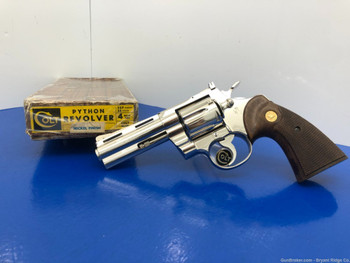 1963 Colt Python Nickel *ABSOLUTELY EXTRAORDINARY EARLY GENERATION EXAMPLE*