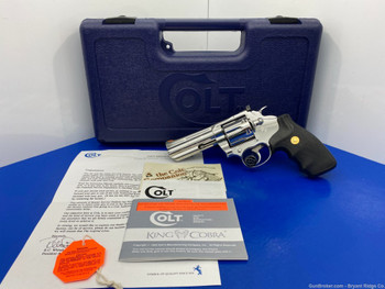 1988 Colt King Cobra .357 Mag 4" *ABSOLUTELY BREATHTAKING BRIGHT STAINLESS*