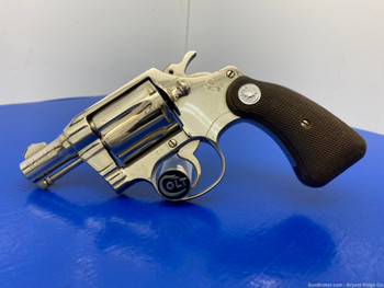 1966 Colt Detective Special .38 Spl RARE Nickel 2" *AMAZING 2ND ISSUE MODEL