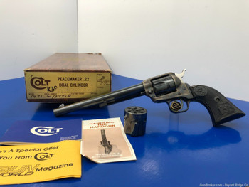 1975 Colt Peacemaker Buntline .22 LR Blue 7 1/2" *DUAL CYLINDER MODEL*