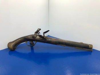 Black Powder Flintlock Pistol 12 1/2" *EXCELLENT ANTIQUE FIREARM*