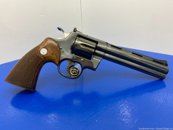 1976 Colt Python .357 Mag Blue 6" *SCARCE GERMAN IMPORT/STAMPED MODEL!*