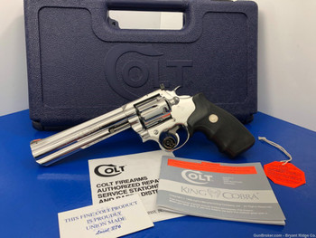 1991 Colt King Cobra .357 Mag 6" *BREATHTAKING BRIGHT STAINLESS*