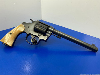 1910 Colt New Service .44-40 Win Blue 7 1/2" *GORGEOUS GENUINE PEARL GRIPS*