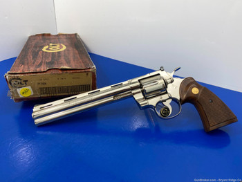 1980 Colt Python Target .38spl Nickel 8" *ASTONISHINGLY RARE 1 OF 251 MADE*