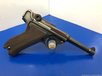 1940 Mauser P08 Luger 9mm Blue 4.7" *LEGENDARY WWII GERMAN MADE LUGER*