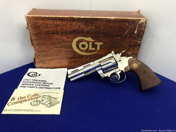 1977 Colt Diamondback .38 Spl Nickel 4" *ICONIC SNAKE SERIES REVOLVER*