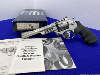 1985 Smith Wesson 624 No Dash 44spl Stainless 6 1/2" *1st YEAR PRODUCTION*