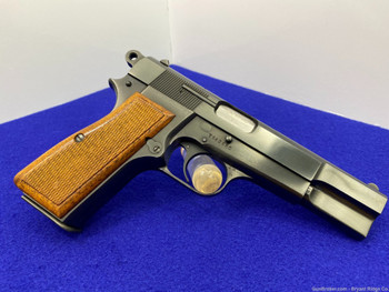 1965 Belgian Browning Hi-Power 9mm Blue 4.7" *RARE & DESIRABLE T PREFIX"