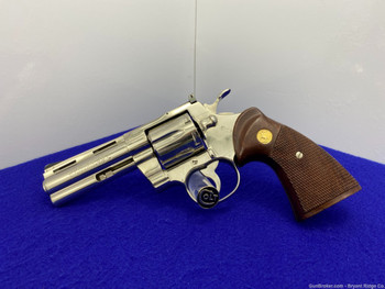 1979 Colt Python .357 Magnum Nickel 4" *GORGEOUS NICKEL PYTHON*