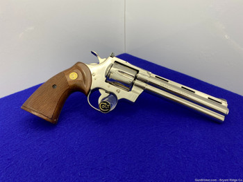 1977 Colt Python .357mag 6" *HIGHLY DESIRABLE NICKEL MODEL* Amazing Example