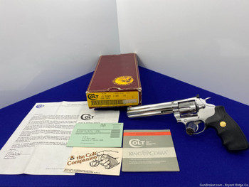 1988 Colt King Cobra .357mag *BREATHTAKING BRIGHT STAINLESS* Amazing!