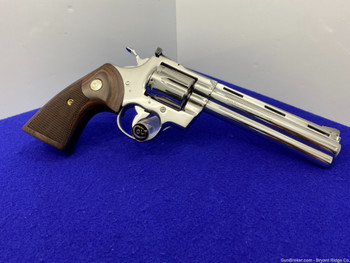 1982 Colt Python .357 Mag 6" *STUNNING BRIGHT STAINLESS FINISH* 1st Year