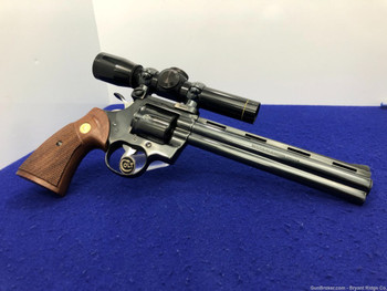 1980 Colt Python .357 Mag Blue 8" *LEUPOLD M8-2X EXTENDED OPTICS*