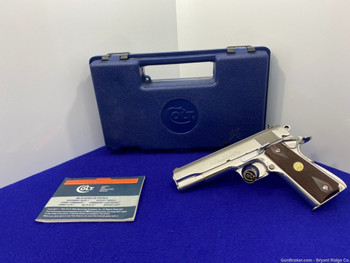 1994 Colt Government .45 Acp 5" *ABSOLUTELY BREATHTAKING BRIGHT STAINLESS*