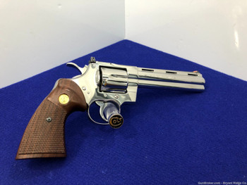 Colt Python 6" .357mag *BREATHTAKING FACTORY BRIGHT STAINLESS* Amazing Colt