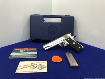 1992 Colt Gold Cup National Match 45acp *STUNNING FACTORY BRIGHT STAINLESS*