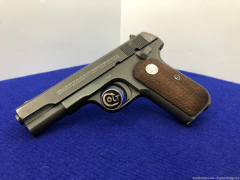 1944 Colt Automatic .32 ACP Blue 4" *PHENOMENAL SEMI AUTO PISTOL*