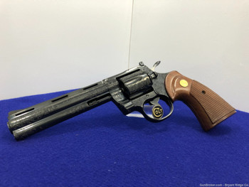 1977 Colt Python Royal Blue 6" *EXTRAORDINARY FACTORY "C" SCROLL ENGRAVED*