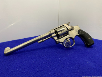 Smith Wesson .32 Hand Ejector Model of 1903 .32 Nickel 6" *5th CHANGE*