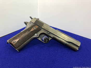 1918 Colt 1911 .45 ACP Blue 5" *HIGHLY DESIRABLE WWII COLT BLACK ARMY*