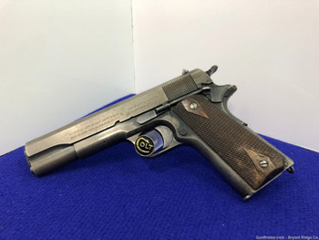 1918 Colt 1911 .45 ACP Blue 5" *HIGHLY DESIRABLE WWII COLT BLACK ARMY*