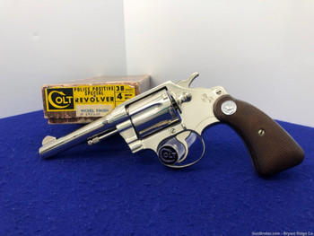 1957 Colt Police Positive Special .38 Spl Nickel 4" *GREAT 3RD ISSUE MODEL*