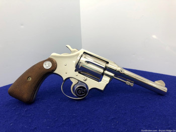 1957 Colt Police Positive Special .38 Spl Nickel 4" *GREAT 3RD ISSUE MODEL*