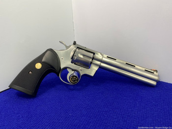 1988 Colt Python .357 Mag Stainless 6" *ABSOLUTELY ASTONISHING EXAMPLE*