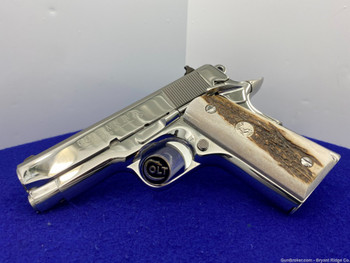 1989 Colt Officers ACP .45 Auto 3.5" *BREATHTAKING BRIGHT STAINLESS*