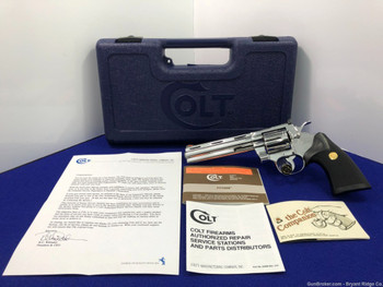 1982 Colt Python .357 Mag 6" *BREATHTAKING BRIGHT STAINLESS* Stunning Snake