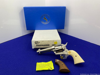 1993 Colt Single Action Army .44-40 Win 4 3/4" *GORGEOUS NICKEL MODEL*