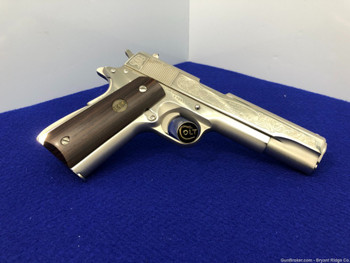 Colt MKIV Government .45 ACP Nickel 5" *RARE SAM COLT COMMEMORATIVE* 