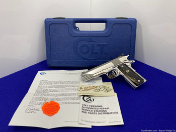 1989 Colt MKIV Gold Cup National Match *BREATHTAKING BRIGHT STAINLESS* 